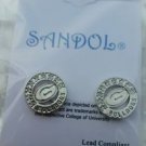 Georgia Bulldogs silver Stud Circle Earrings