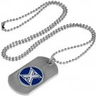 Xavier Musketeers Dog Tag with a embedded collegiate medallion
