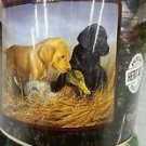 Lab Pups Puppies Dogs American Heritage Woodland Plush Raschel Throw blanket
