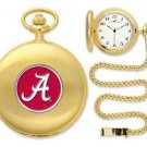 Alabama Crimson Tide Officially Licensed Gold Pocket Watch