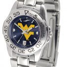 West Virginia Mountaineers Women Ladies Steel Sport AnoChrome Watch