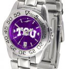 TCU Texas Christian Horned Frogs Womens Ladies Steel Sport AnoChrome Watch