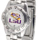 LSU Louisiana State Tigers Licensed Women Ladies Sport Steel Band Watch & Scarf