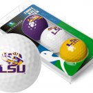 LSU Louisiana State Tigers 3 Golf Ball Color Sleeve