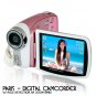 Paris - Digital Camcorder w/ Face Detection, 8x Zoom (Pink)
