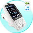 Car MP3 MP4 Player with FM Transmitter (White)