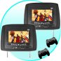 Car Headrest DVD Player/Game System Black (pair) - 7 Inch