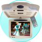 Roof Mount Monitor DVD Player - USB + SD Reader -Tan