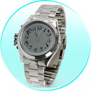 8GB Business Spy Watch - Stainless Steel Strap (Audio/Video)