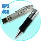 MP3 Music Player Pen with FM Tuner + Voice Recorder - 4GB