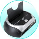 SATA Hard Drive Docking Station + Multi-Format Card Reader