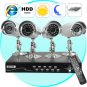Security Camera + DVR Kit - 4 Cameras and Surveillance Recorder