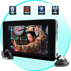 8GB MP4 + MP3 Player with FM Transmitter (3 Inch LCD)