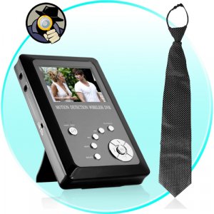 Wireless Spy Necktie Camera with Portable Recorder