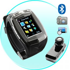 Quad Band Cell Phone Watch - Touch Screen + Bluetooth Watch