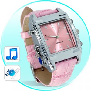 Minuet Designer MP3 Watch with Leather Band (4GB)