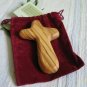 6 Olive Wood Comfort Holding Crosses + Gift Bags