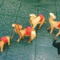 Olive Wood Carved 3 Camel Train and Donkey