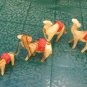 Olive Wood Carved 3 Camel Train and Donkey