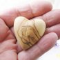 Jerusalem Olive Wood Carved Heart/Cross & Gift Bag