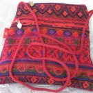 Triangle - Ethnic Red/Orange  Pattern Bag Purse Handbag