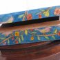 Jewelry Box Emanuel Wood Hand Painted Medium 'Peacocks'