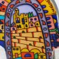 Hamsa - Yair Emanuel's  Glass Hand Painted Small  'Jerusalem'
