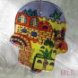 Hamsa - Yair Emanuel's Glass Hand Painted Large 'Oriental Jerusalem'