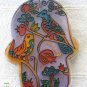 Hamsa - Yair Emanuel's  Glass Hand Painted  Large  'Birds'