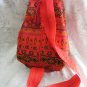 Backpack - Ethnic Fabric Orange / Multi-Color Woven Tote / Shoulder Bag