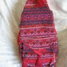Backpack - Ethnic Fabric Red / Multi-Color Woven Tote / Shoulder Bag M11