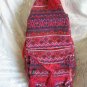 Backpack - Ethnic Fabric Red / Multi-Color Woven Tote / Shoulder Bag M11