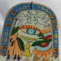 Wood Hamsa Emanuel Hand Painted Wall Decor 'Symbolic'