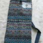 Shofar Bag  Ethnic Woven Fabric Blue Medium Size -- M2R
