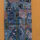Shofar Bag  Ethnic Woven Fabric Blue  Medium Size -- D17