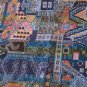 Shofar Bag Ethnic Woven Fabric Blue Medium Size -- D17