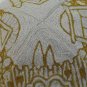 Kippa Hand Embroidered Emanuel Gold and White Jerusalem -- YAE7