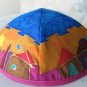 Kippa Emanuel Hand Painted Silk Multi-Color  -- YAS6