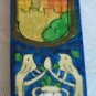 Mezuzah Emanuel Wood Small Hand Painted Jerusalem Towers-- MZS5