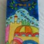 Mezuzah Emanuel Wood Small Hand Painted Oriental Jerusalem -- MZS17