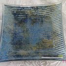 Square Dish Andreas Meyer Fused Decorative Glass - Jeans