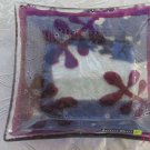 Square Dish Andreas Meyer Fused Decorative Glass - Purple Coral