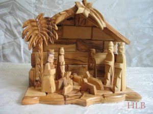 Large Olive Wood Nativity Scene