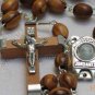 Olive Wood & Pewter Bethlehem Holy Land Rosary