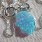 Petite Blue Opal Hamsa Necklace and 925 Silver Chain