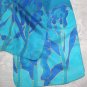 Yair Emanuel Silk Scarf Blue Iris