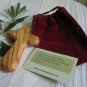 Olive Wood Holding Comfort Cross + Gift Bag