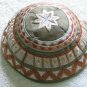 Yair Emanuel Silk Embroidered Kippa Brown Design -- YME2G