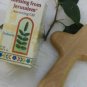 Olive Wood Comfort Holding Cross & Frankincense Anointing Oil