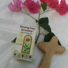 Olive Wood Comfort Cross and Bottle of Spikenard Anointing Oil